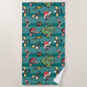 Serviette De Plage Gremlins   Motif de Noël comique
