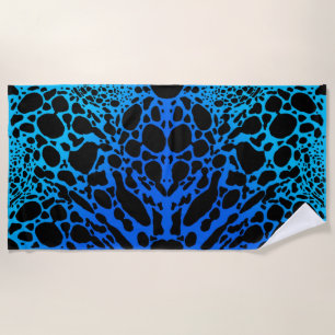 Serviette De Plage Grenouille à tarte à poison bleu