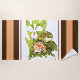 Serviette De Plage Grenouilles à cornes