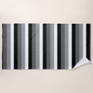 Serviette De Plage Gris noir Gris cendré blanc