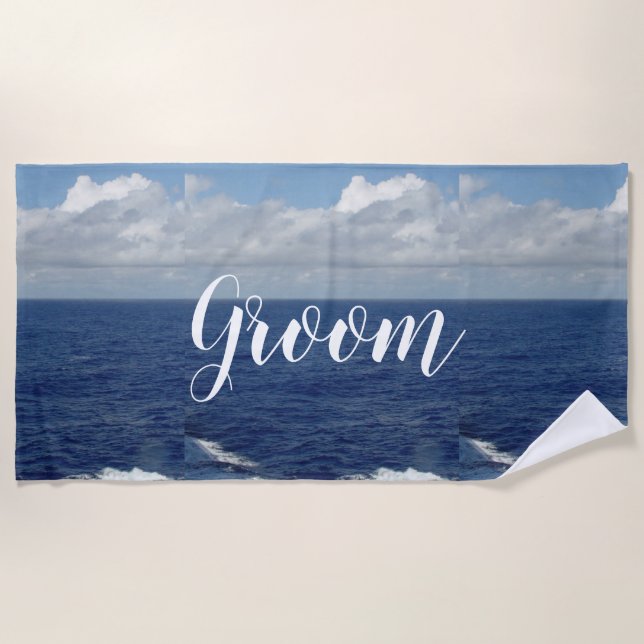 Serviette de plage Groom Ocean Waves (Devant)