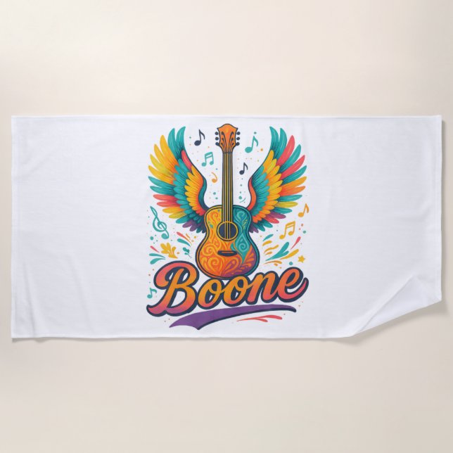 Serviette De Plage Guitare Boone (Devant)