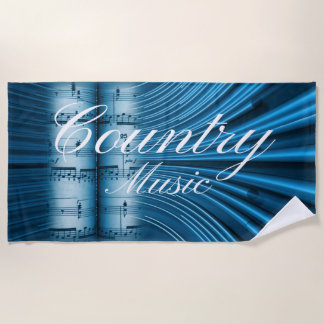Serviette De Plage Guitare musicale country moderne