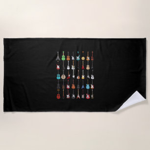 Serviette De Plage Guitariste Guitare instrument de musique Rock et R