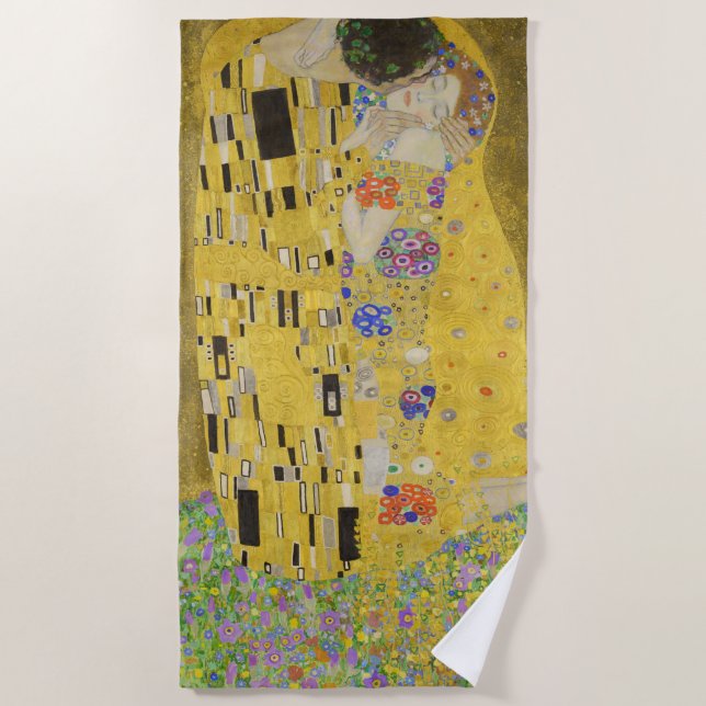 Serviette De Plage Gustav Klimt - Le baiser (Devant)