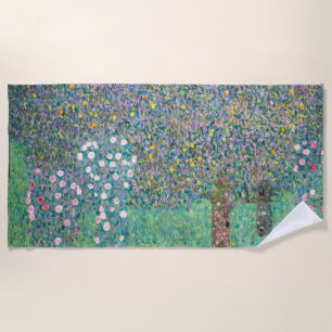 Serviette De Plage Gustav Klimt - Rosiers sous les arbres