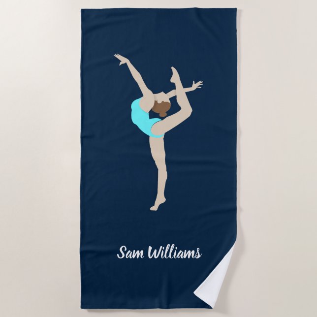 Serviette De Plage Gymnaste féminine (Devant)