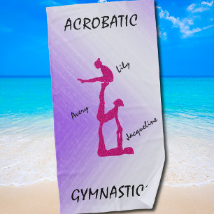 Serviette de plage Gymnastique acrobatique avec ju