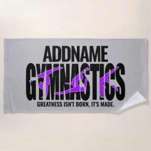 Serviette De Plage Gymnastique NOM Équipe acrobatique Gymnaste à ress