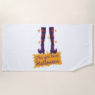 Serviette De Plage Halloween - Cette fille aime Halloween