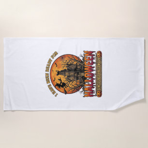 Serviette De Plage Halloween Depuis Dernière Maison Hantée Sorcière V