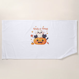 Serviette De Plage Halloween mignon - Fantôme Kawaii et T-shirt class