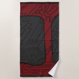 Serviette De Plage Hanafuda "Yanagi-ni-oninote"