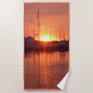 Serviette de plage Harbour Sunset Beach