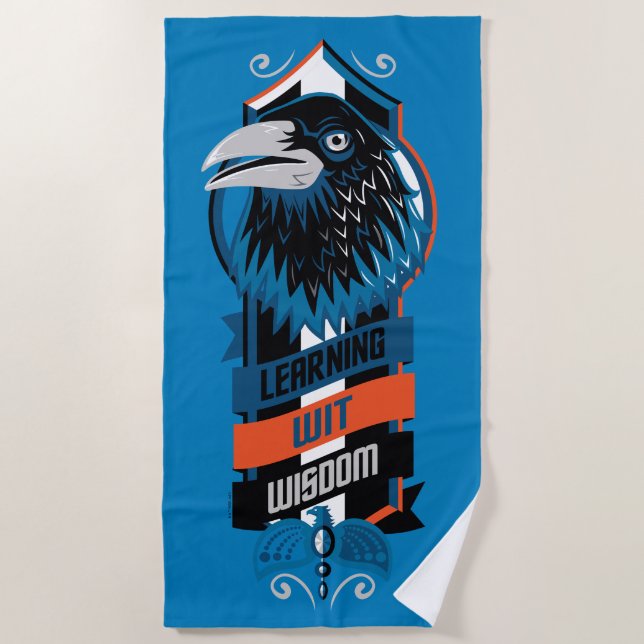 Serviette De Plage Harry Potter | Blason de la maison RAVENCLAW™ (Devant)