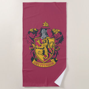 Serviette De Plage Harry Potter Gryffindor Crest Gold et Rouge