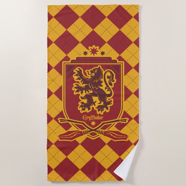 Serviette De Plage Harry Potter | Gryffindor QUIDDITCH™ Crest (Devant)