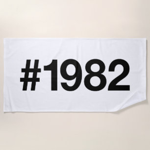 Serviette De Plage Hashtag 1982 41 Anniversaire