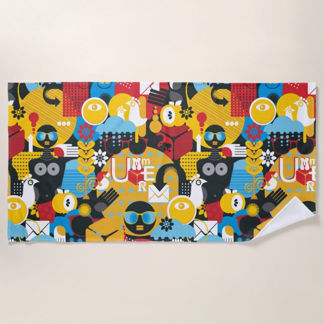 Serviette De Plage Heure d'été (Devant)