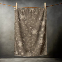 Hexa sepia doré oursidae mandala art moderne