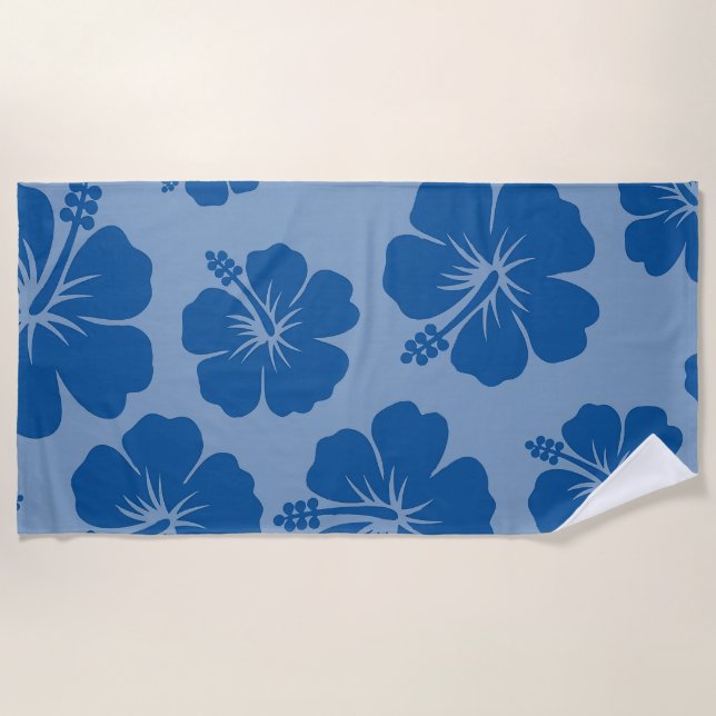 Serviette De Plage Hibiscus bleu (Devant)