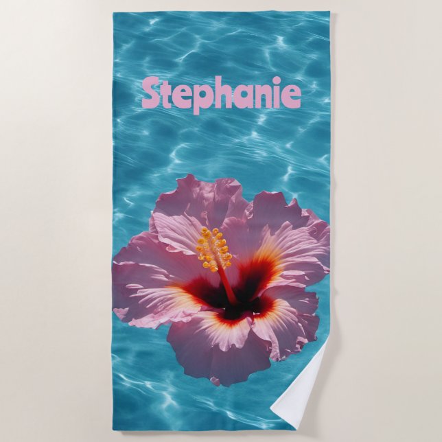 Serviette De Plage Hibiscus été (Devant)