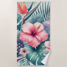 Hibiscus tropicaux et Palm Design