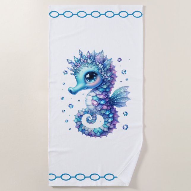 Serviette de plage Hippocampe (Devant)