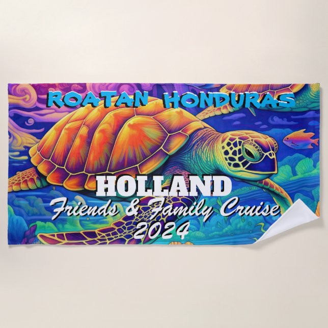 Serviette De Plage Holland Family & Friends Beach Towel - Roatan (Devant)