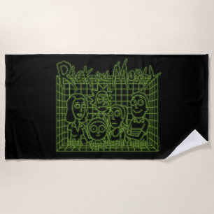 Serviette De Plage Hologramme numérique de la famille Smith