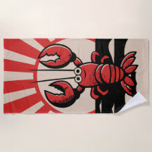 Homard Drôle – Conception de Plage Rétro