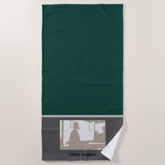Serviette De Plage Homme en posture de Yoga
