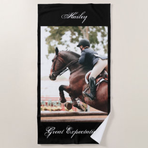Serviette De Plage Horse Show - Cheval & Rider Personnalisé