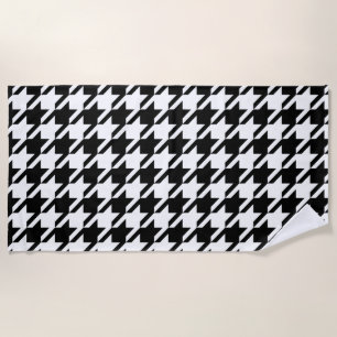 Serviette De Plage Houndstooth Large Classic Motif Beach Towne