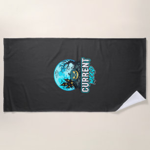 Serviette De Plage Humeur actuelle d'Halloween Citrouille Hantée