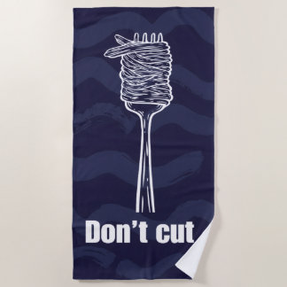 Serviette de plage - Humour spaghetti & dolce vita