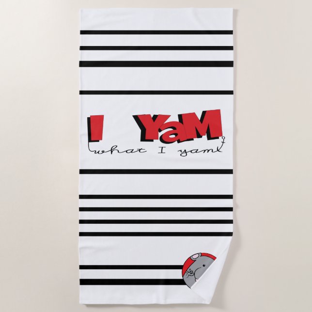Serviette de plage "I Yam What I Yam" (Devant)