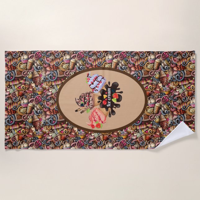 Serviette De Plage Ice Cream (Devant)