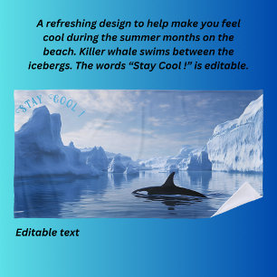 Serviette De Plage Icebergs et orques