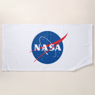 Serviette de plage Iconique de la NASA (blanc roqu