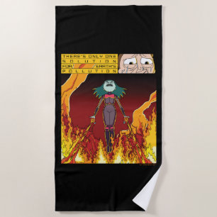 Serviette De Plage Il n'y a qu'une seule solution pour la pollution d