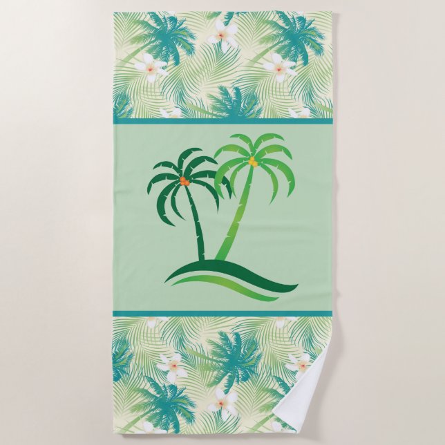 Serviette De Plage Île Tropicale (Devant)
