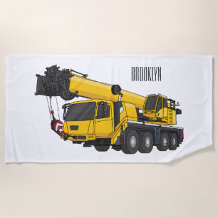 Serviette De Plage Illustration de camion de grue