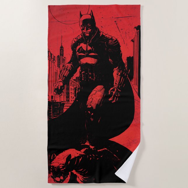 Serviette De Plage Illustration de la bande dessinée de Batman (Devant)