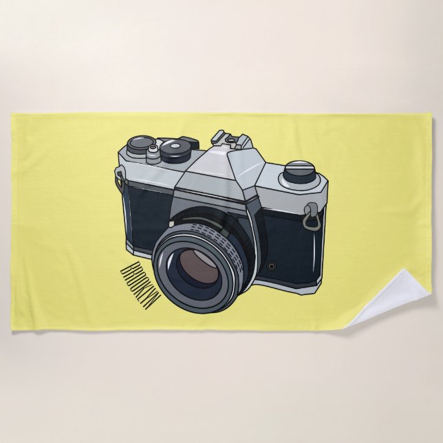Serviette De Plage Illustration de la caméra (Devant)
