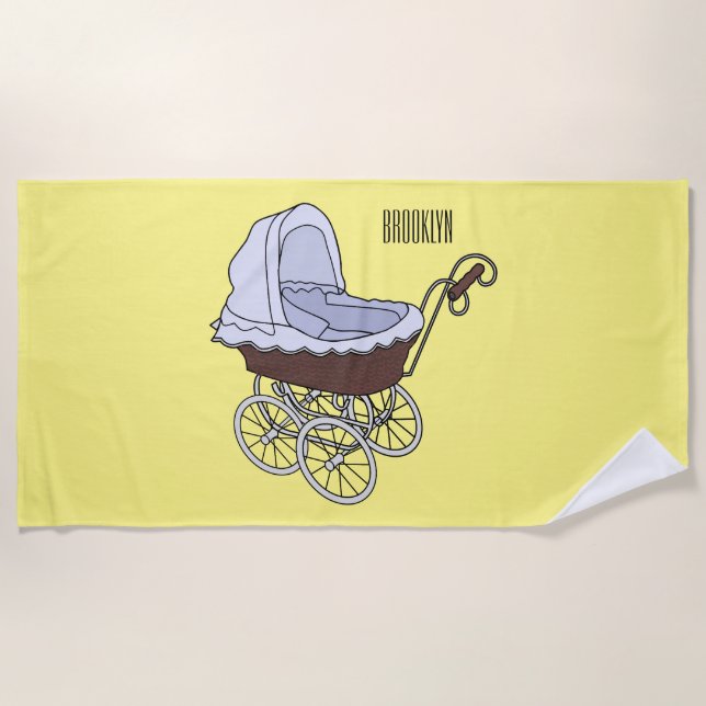 Serviette De Plage Illustration de poussette (Devant)