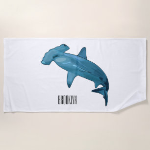 Serviette De Plage Illustration de requin marteau