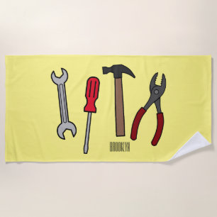 Serviette De Plage Illustration des outils de menuiserie