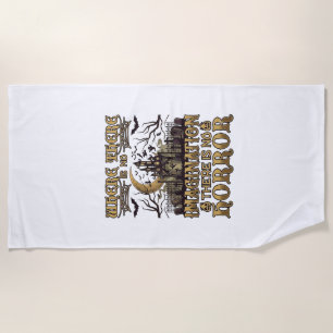 Serviette De Plage Imagination Horreur Halloween Maison Hantée Cimeti