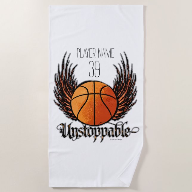 Serviette De Plage Imparable (basket-ball) (Devant)